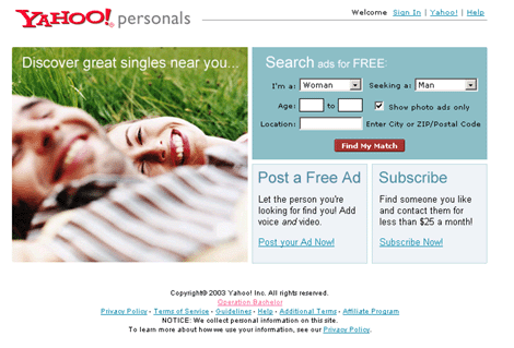 ads dating site in usa for yahoo mail